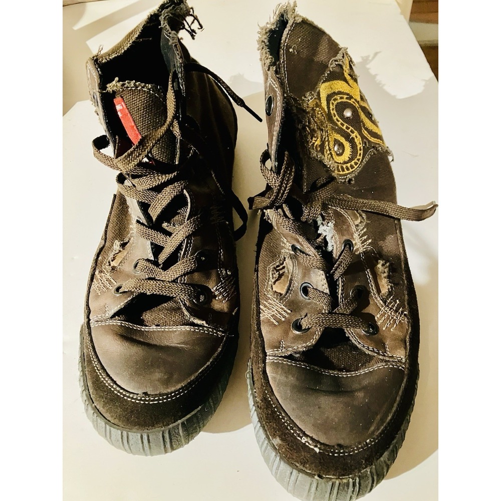 Cream Soda Too Fast To Live Too Young To Die High Top Sneakers Skull Dragon